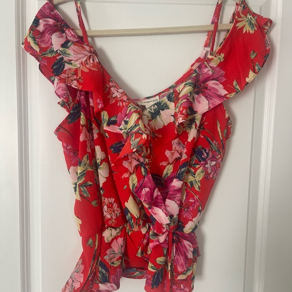 Floral Ruffle Women's Blouse - Picture 2 of 3